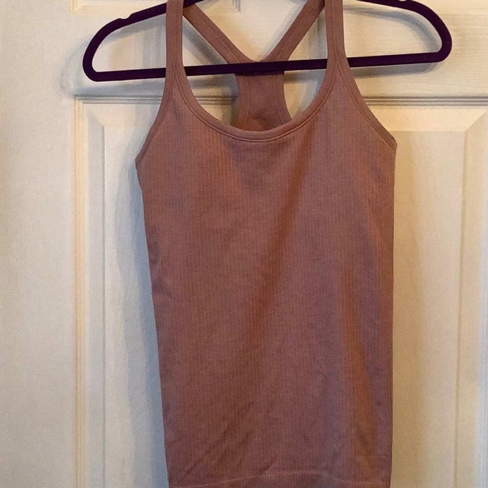 Lululemon Athletica Pink Fitted Backless Tank Top